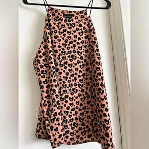 Peach and black tank